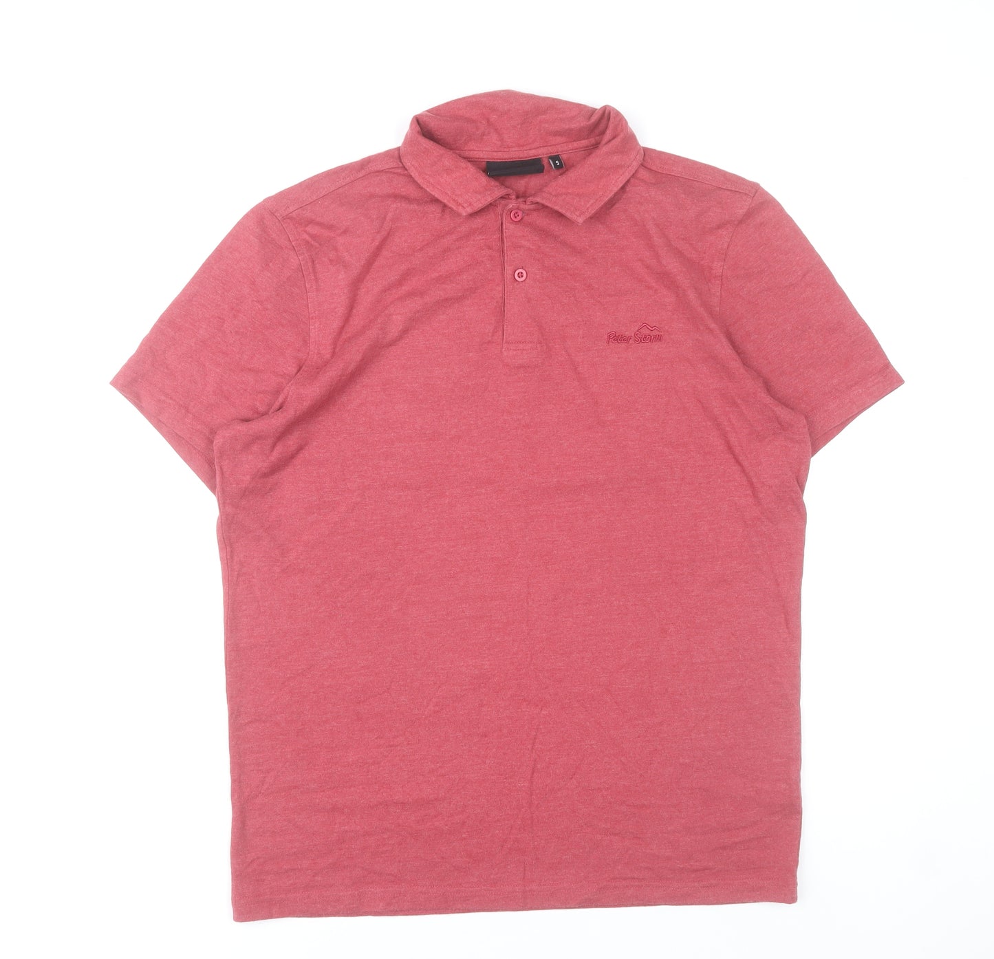 Peter Storm Men’s Red Polo Shirt Size S Cotton Blend Casual