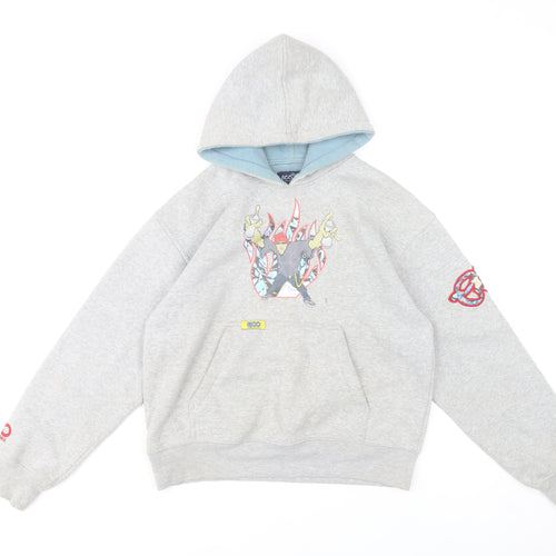 Eco Industries Boys Grey Pullover Hoodie XL Graphic Print Casual