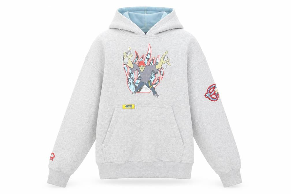 Eco Industries Boys Grey Pullover Hoodie XL Graphic Print Casual