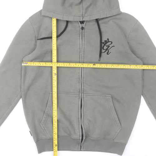 Gym King Men’s Green Full Zip Hoodie Small Regular Fit
