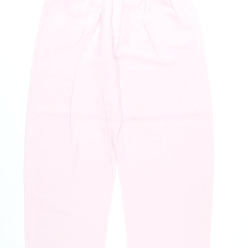 Zara Women Pink Pleated Chino Trousers Size M High Rise