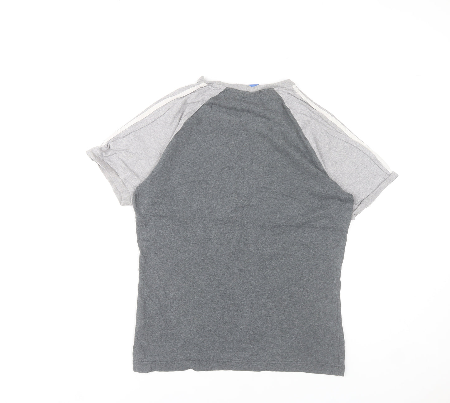 Adidas Men’s Grey Small Crew Neck Short Sleeve Cotton Sports T-Shirt