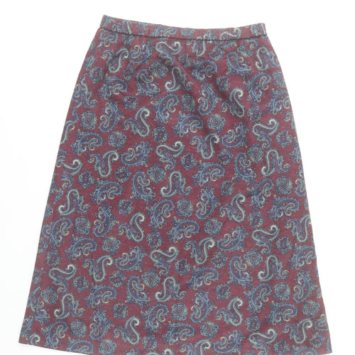 Rothmar of Scotland Women’s Purple Paisley A-Line Skirt Size 14