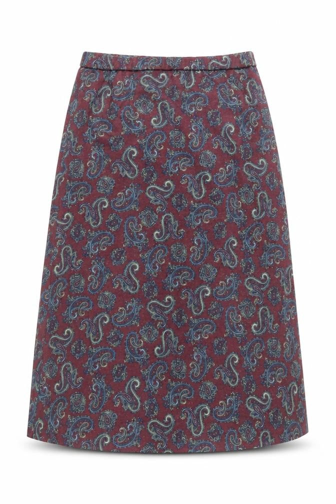 Rothmar of Scotland Women’s Purple Paisley A-Line Skirt Size 14