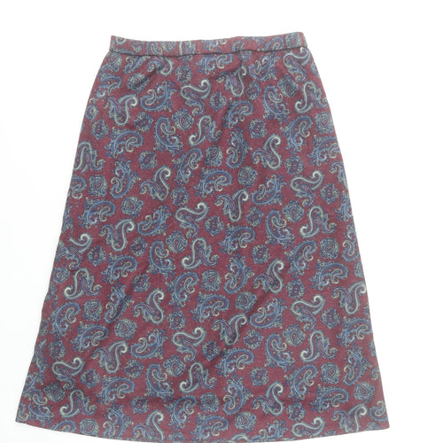 Rothmar of Scotland Women’s Purple Paisley A-Line Skirt Size 14