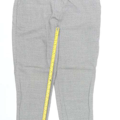 Jaeger Womens Grey Check Wool Blend Dress Pants Size 14