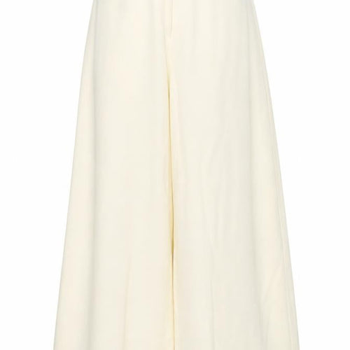 Zara Women’s Ivory Wide-Leg Viscose Trousers Size M
