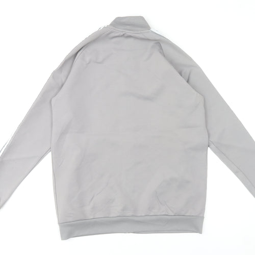 One Athletic Men Grey L Basic Zip Jacket Sports Casual