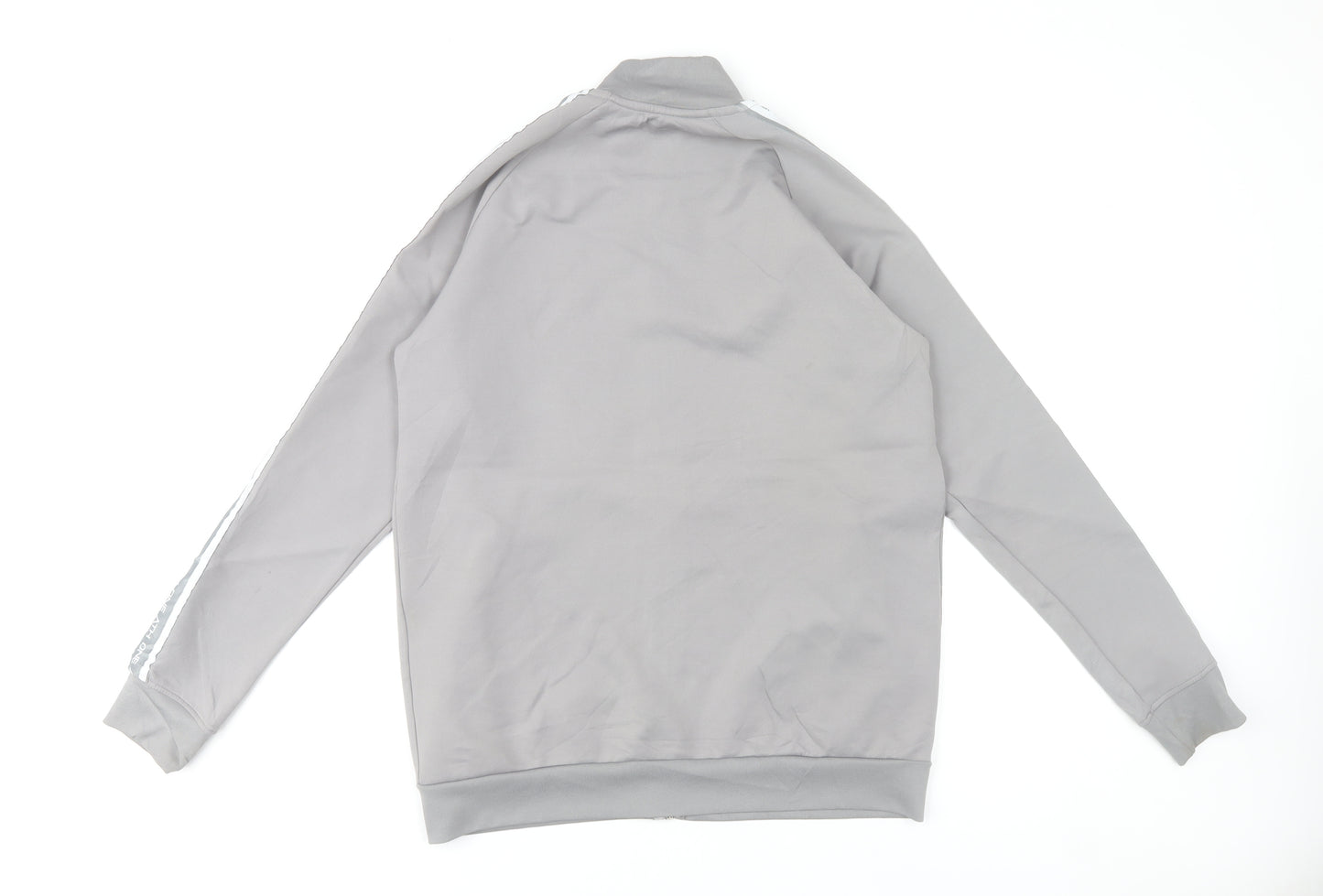 One Athletic Men Grey L Basic Zip Jacket Sports Casual