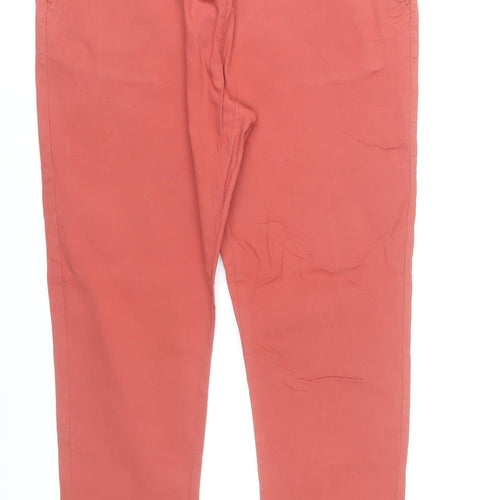 Capsule Womens Red Chino Trousers Size 18 Regular Fit Straight Leg