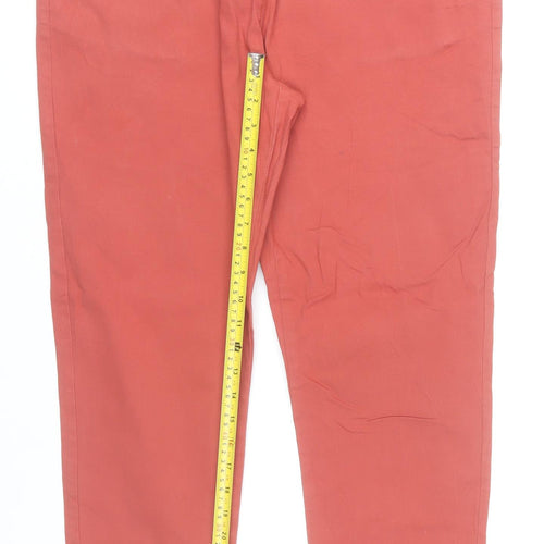 Capsule Womens Red Chino Trousers Size 18 Regular Fit Straight Leg