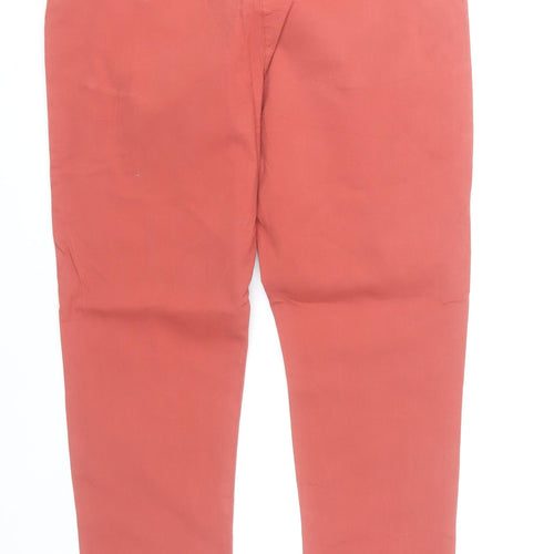 Capsule Womens Red Chino Trousers Size 18 Regular Fit Straight Leg