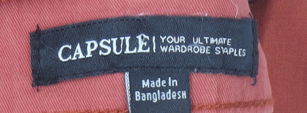 Capsule Womens Red Chino Trousers Size 18 Regular Fit Straight Leg