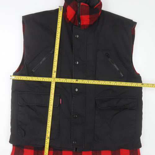 Classic Collection Men's Black L Cotton Bodywarmer Waistcoat Outdoor