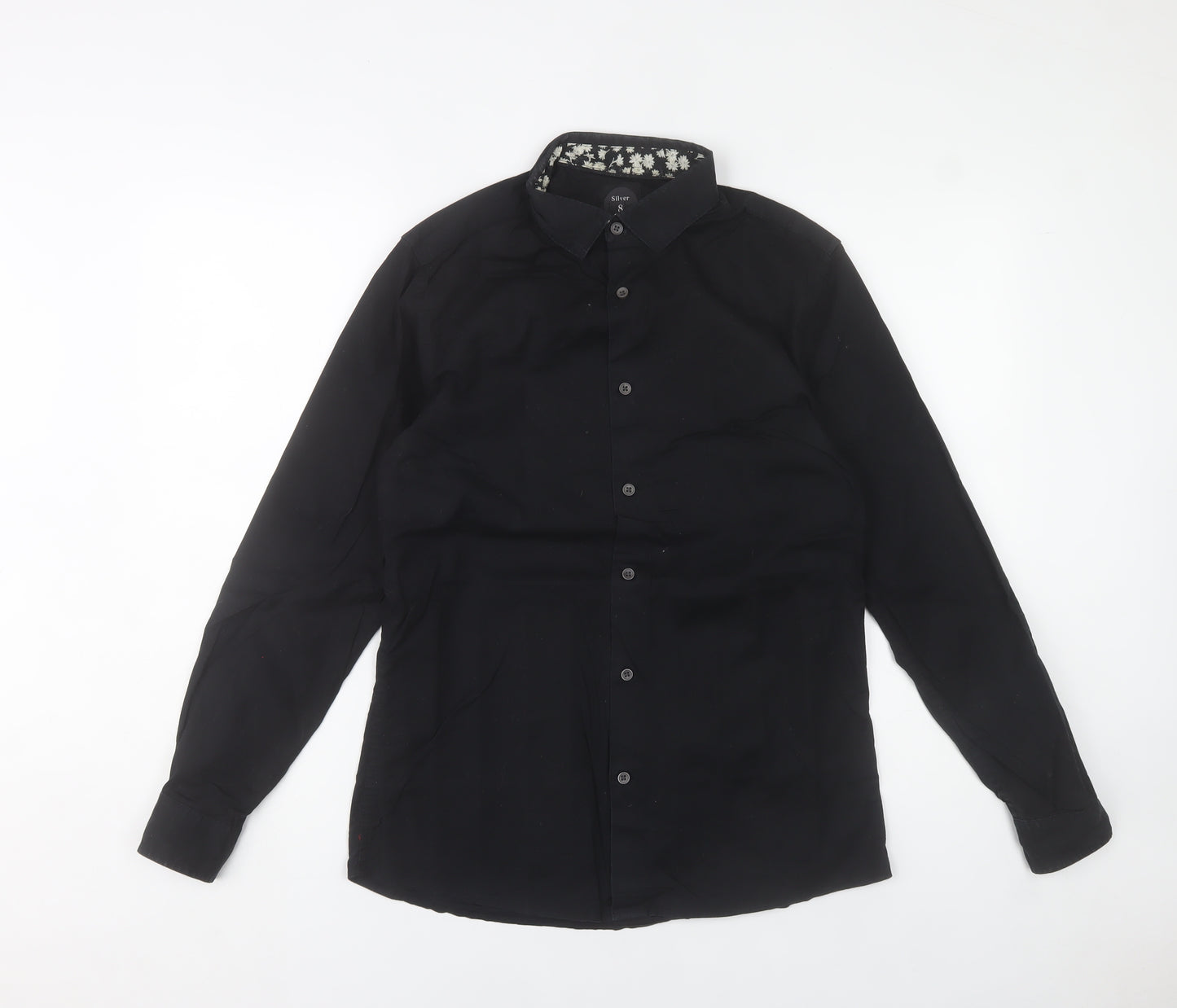 Silver Eight Men's Black M Long Sleeve Button-Up Shirt