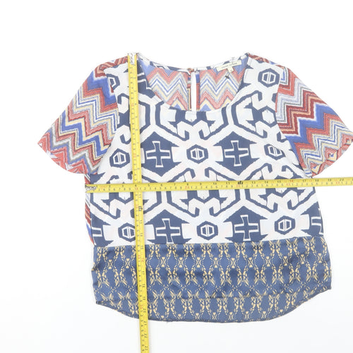 River Island Women’s Multicoloured Tunic Blouse Size 8 Polyester