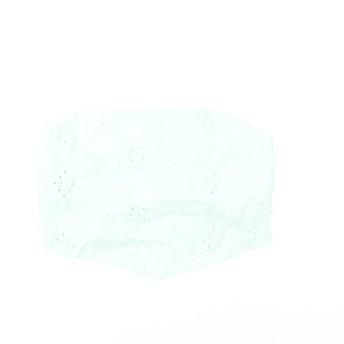 Bershka Women’s White Strapless Cropped Blouse Size 8 Summer Top