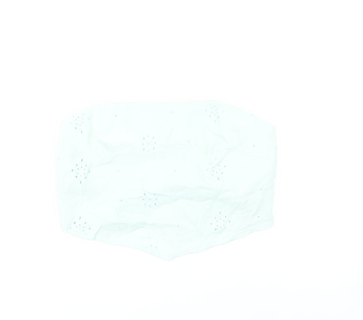 Bershka Women’s White Strapless Cropped Blouse Size 8 Summer Top