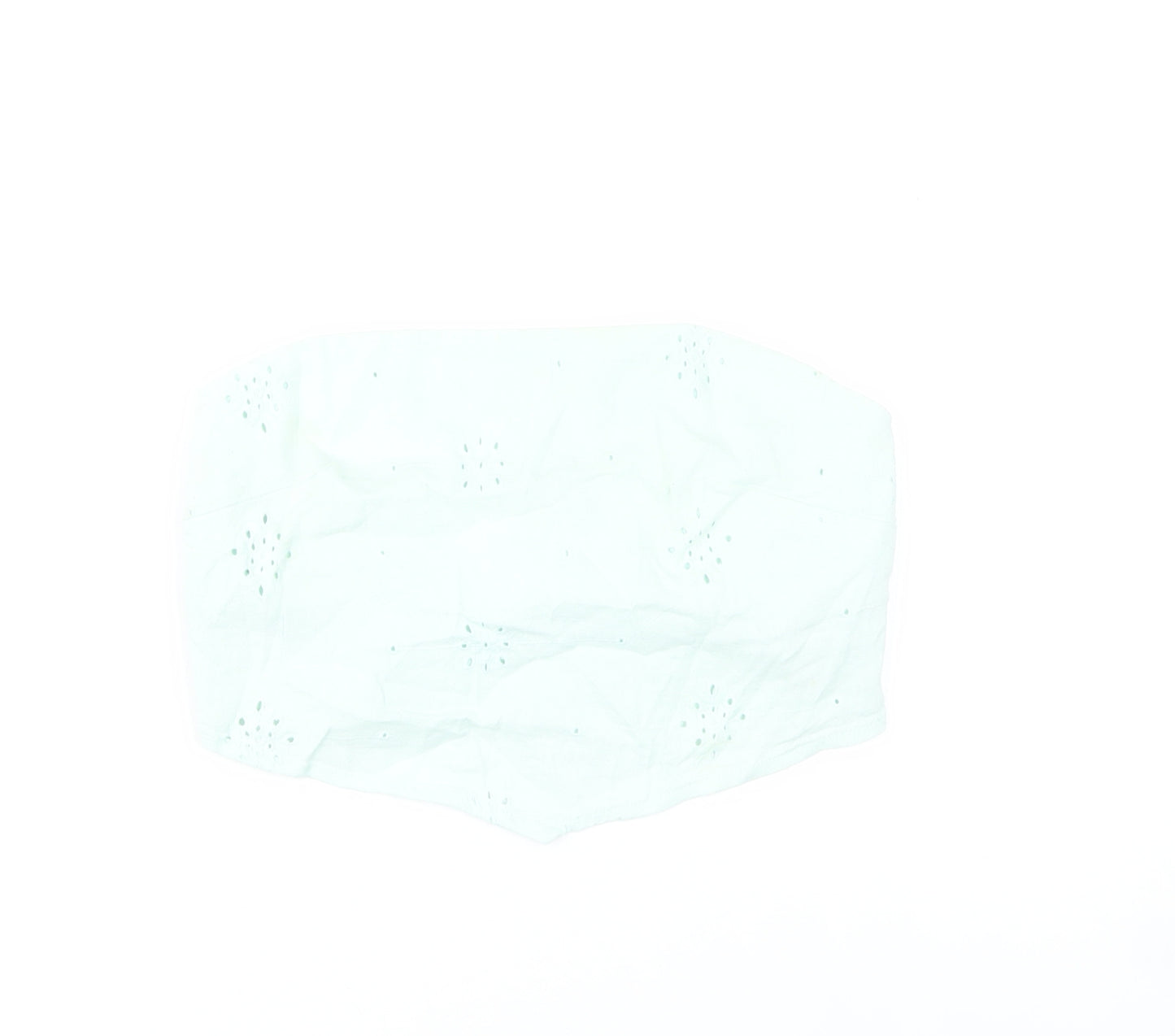 Bershka Women’s White Strapless Cropped Blouse Size 8 Summer Top