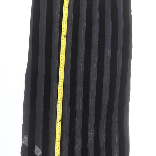 PrettyLittleThing Women’s Black Size 8 Long Stripe Pencil Skirt
