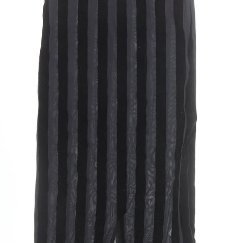 PrettyLittleThing Women’s Black Size 8 Long Stripe Pencil Skirt
