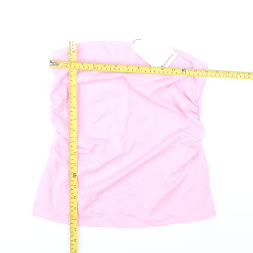 Bershka Womens Pink Strapless Camisole Tank Top L Summer Casual