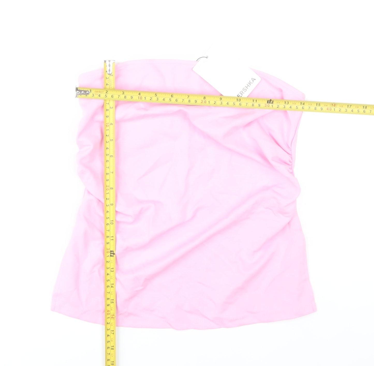 Bershka Womens Pink Strapless Camisole Tank Top L Summer Casual
