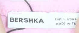 Bershka Womens Pink Strapless Camisole Tank Top L Summer Casual