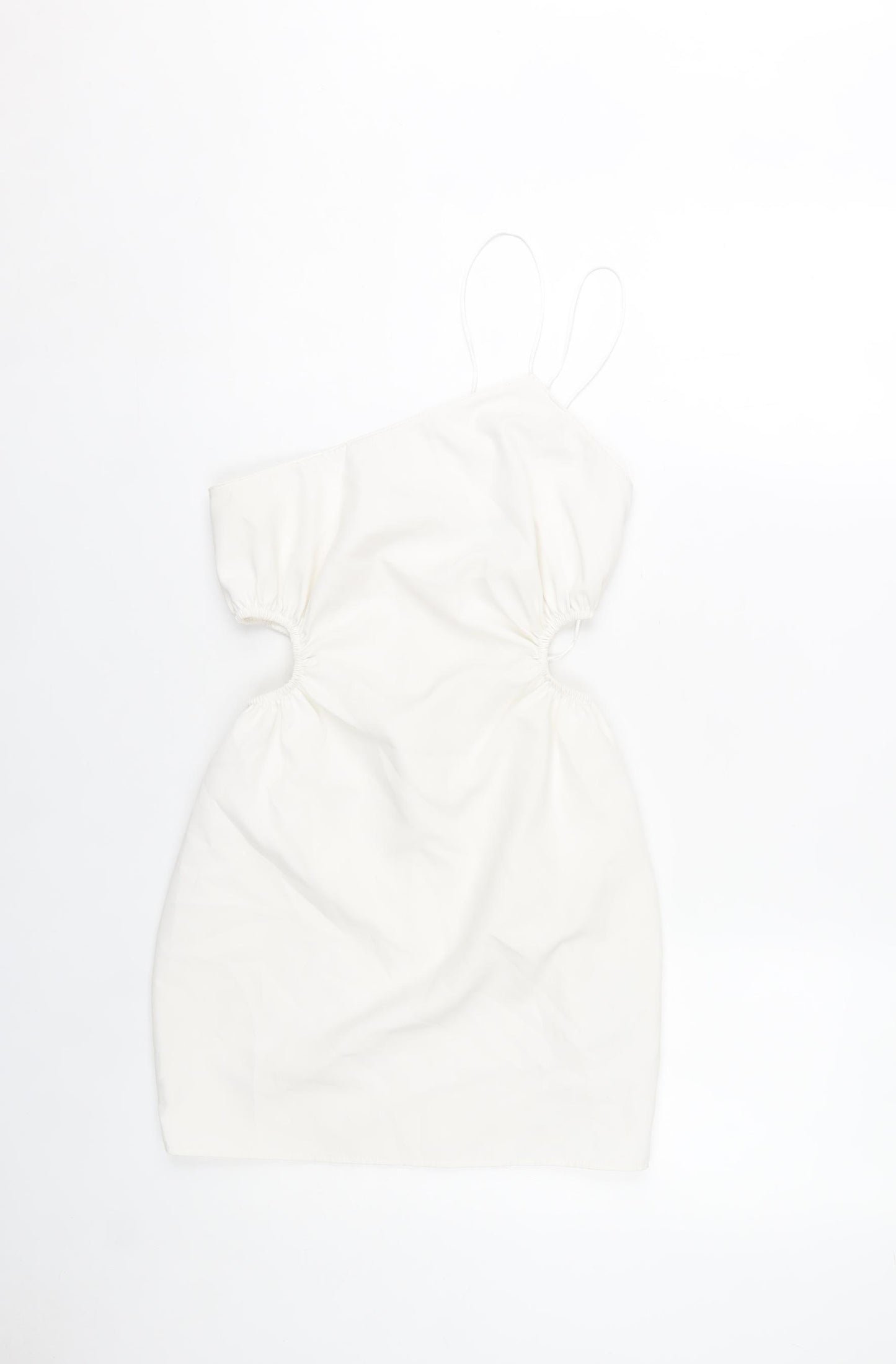Zara Women’s White One Shoulder Bodycon Cut Out Dress XS