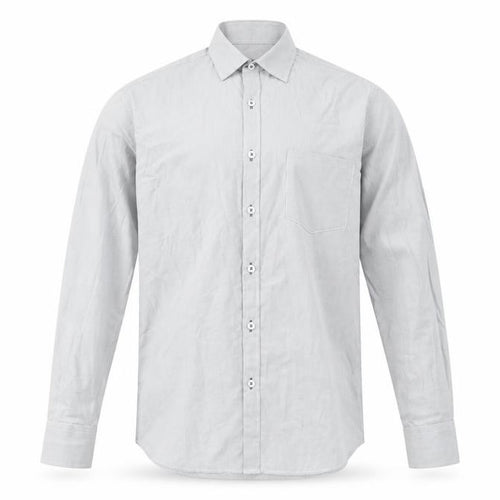 NLM Mens Grey Slim Fit Long Sleeve Dress Shirt 15in 38cm