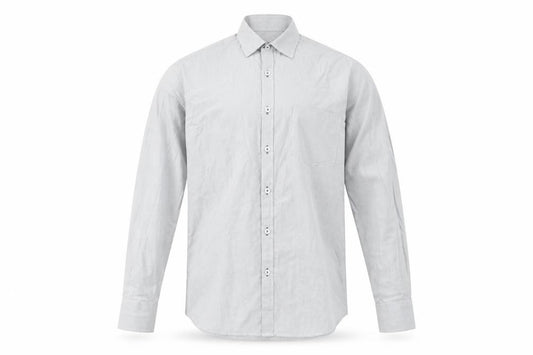 NLM Mens Grey Slim Fit Long Sleeve Dress Shirt 15in 38cm