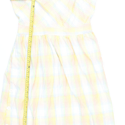 Oliver Bonas Women’s Multicoloured Check Midi A-Line Dress Size 12