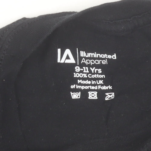 Illuminated Apparel Boys Black Glow in the Dark Graphic T-Shirt 9-11 Years