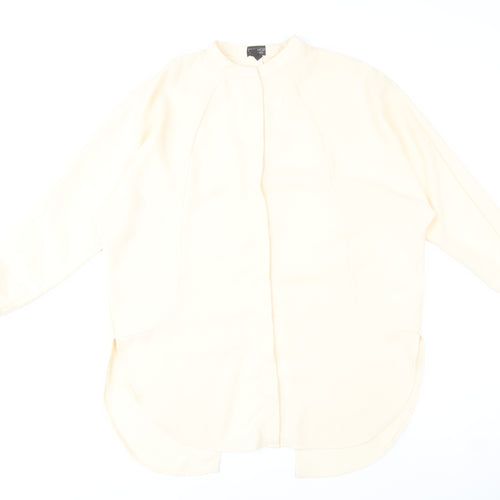 Topshop Women’s Ivory Tunic Blouse UK 14 Long Sleeve Lightweight
