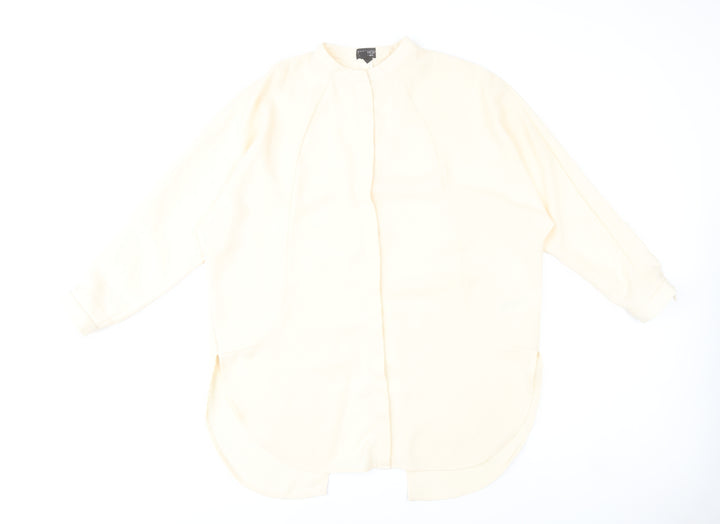 Topshop Women’s Ivory Tunic Blouse UK 14 Long Sleeve Lightweight