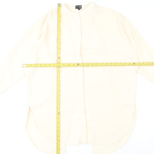 Topshop Women’s Ivory Tunic Blouse UK 14 Long Sleeve Lightweight