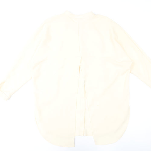 Topshop Women’s Ivory Tunic Blouse UK 14 Long Sleeve Lightweight