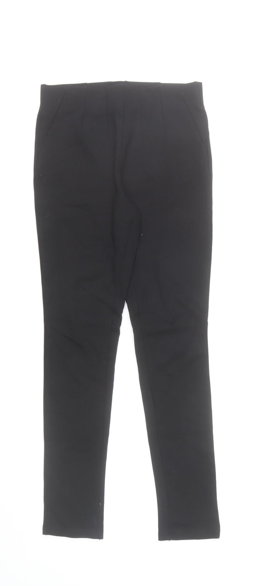MNG Womens Black Leggings Size 8 Viscose Blend Stretch Mid Rise