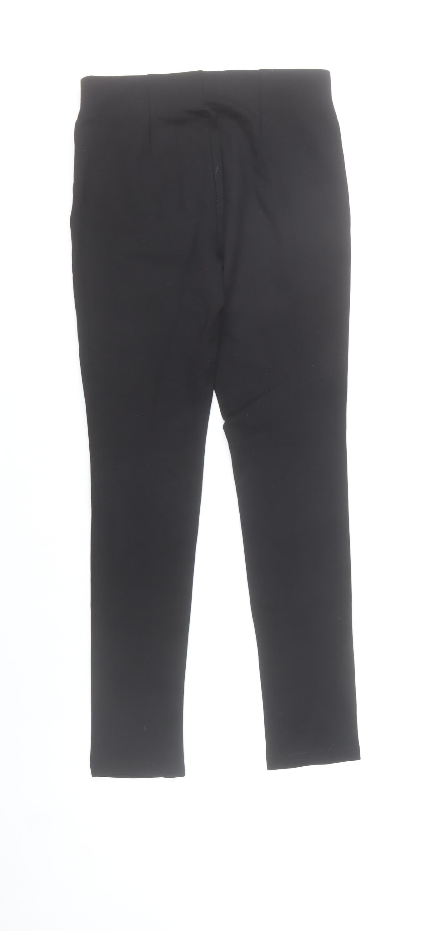 MNG Womens Black Leggings Size 8 Viscose Blend Stretch Mid Rise