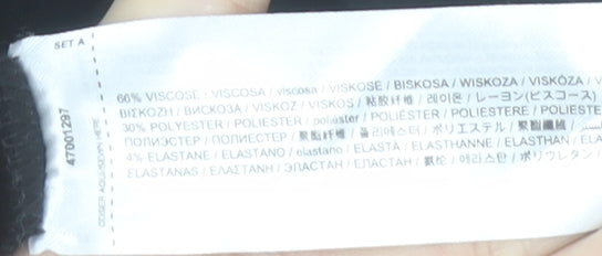 MNG Womens Black Leggings Size 8 Viscose Blend Stretch Mid Rise