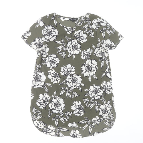 New Look Women’s Green Floral T-Shirt Dress Size 10