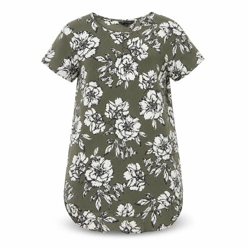 New Look Women’s Green Floral T-Shirt Dress Size 10