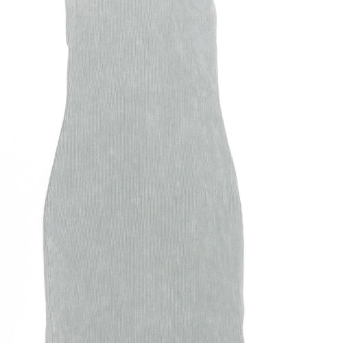 H&M Women’s Green Bodycon Midi Dress Size 12 Sleeveless Stretch