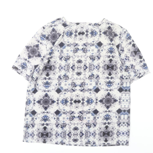 Topshop Women’s Multicoloured Size 10 Geometric Print T-Shirt