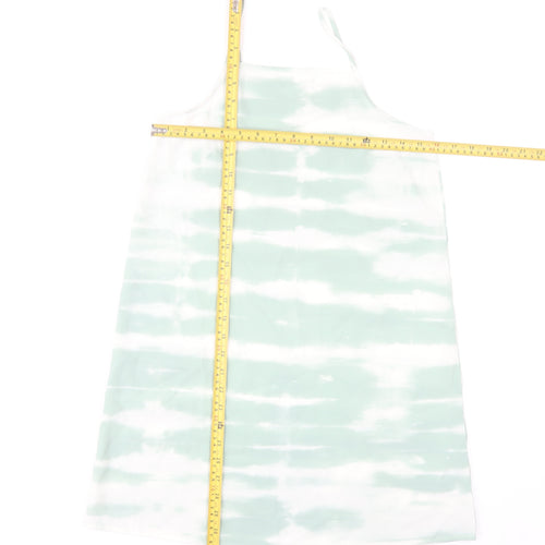 H&M Girls Green Tie Dye Tank Dress 11 Years Sleeveless Summer Casual