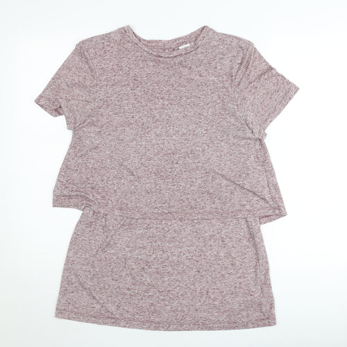 Cotton Traders Womens Pink Size 10 Crew Neck Short Sleeve T-Shirt