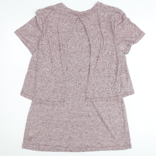 Cotton Traders Womens Pink Size 10 Crew Neck Short Sleeve T-Shirt