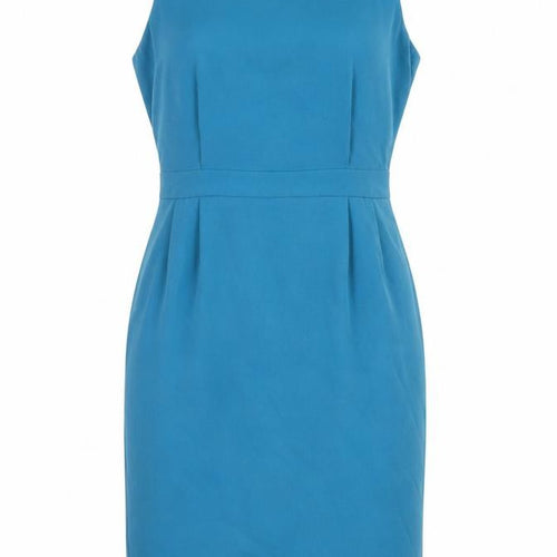 Warehouse Women’s Blue Sheath Dress Size 8 Knee Length Formal