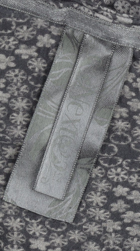 Next Womens Grey Floral Tunic Blouse Size 10 Long Sleeve