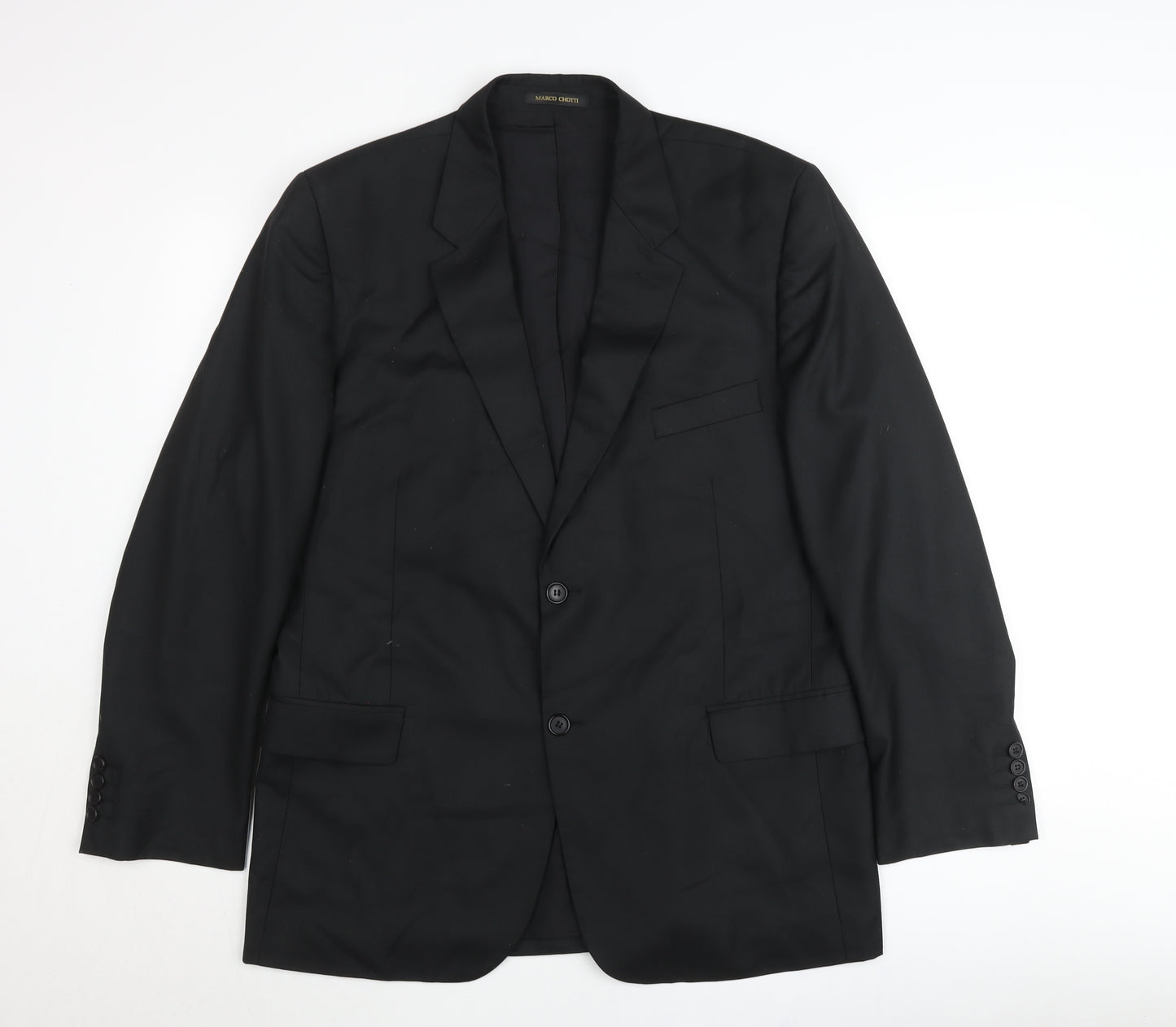 Marco Chotti Men's Black 40R Suit Jacket Classic Fit